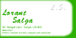 lorant salga business card