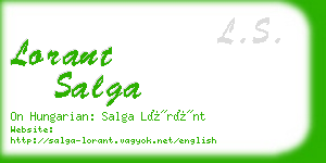 lorant salga business card